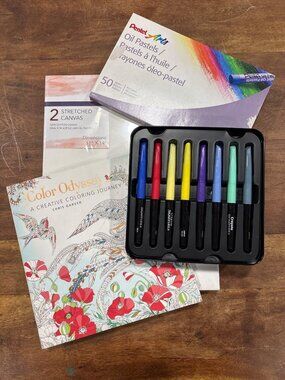 Art Bundle  A Creative Coloring Journey By Chris Garver & Art Supplies Bundle